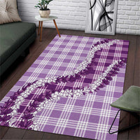 Violet Hawaii Palaka Area Rug Hawaiian Honohono Lei