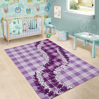 Violet Hawaii Palaka Area Rug Hawaiian Honohono Lei