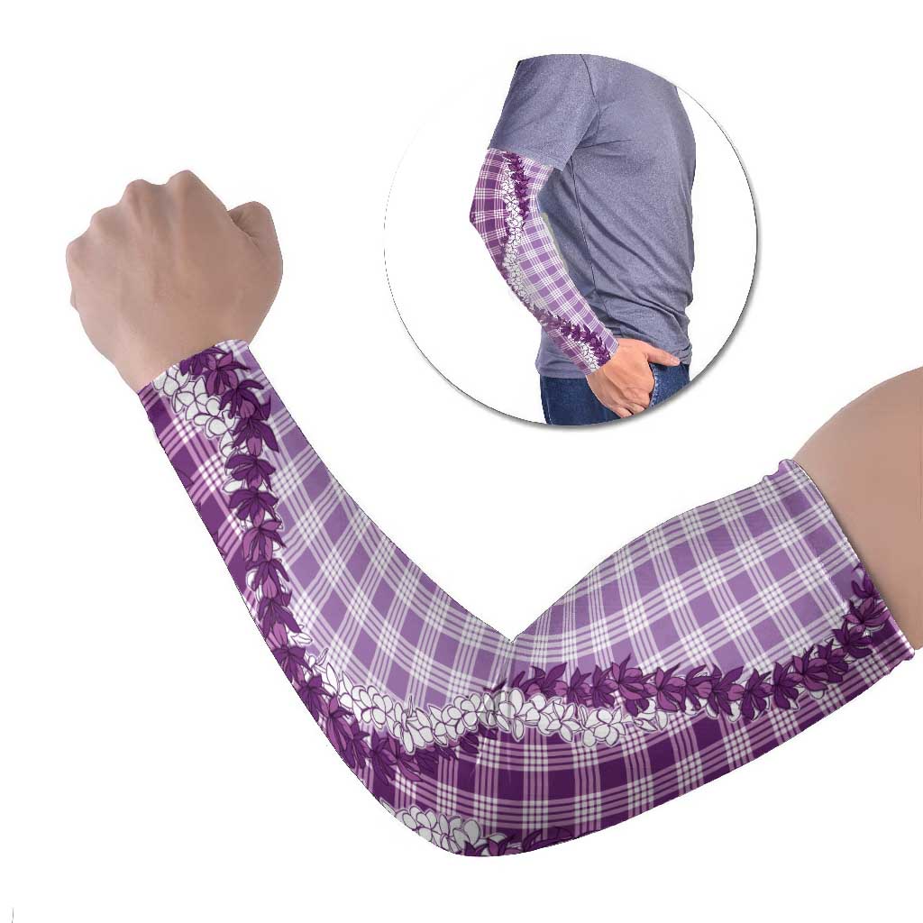 Violet Hawaii Palaka Arm Sleeves Hawaiian Honohono Lei LT05 Set of 2 Violet - Polynesian Pride