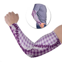 Violet Hawaii Palaka Arm Sleeves Hawaiian Honohono Lei LT05 Set of 2 Violet - Polynesian Pride