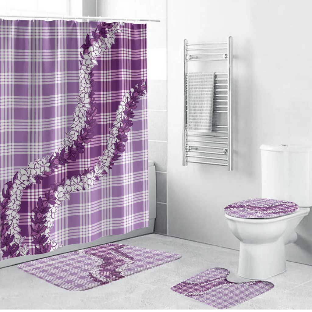 Violet Hawaii Palaka Bathroom Set Hawaiian Honohono Lei LT05 Bathroom Set (4 pcs) Violet - Polynesian Pride