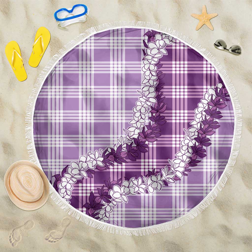 Violet Hawaii Palaka Beach Blanket Hawaiian Honohono Lei LT05 One Size 150cm Violet - Polynesian Pride