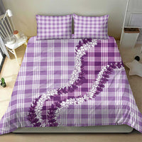 Violet Hawaii Palaka Bedding Set Hawaiian Honohono Lei LT05 - Polynesian Pride