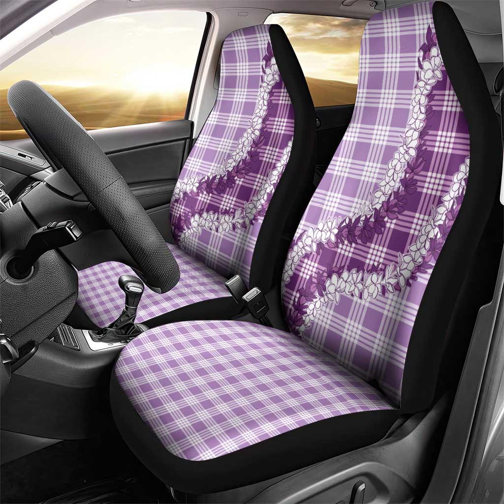 Violet Hawaii Palaka Car Seat Cover Hawaiian Honohono Lei LT05 - Polynesian Pride