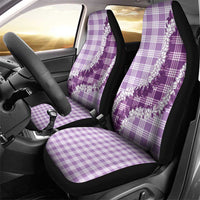 Violet Hawaii Palaka Car Seat Cover Hawaiian Honohono Lei LT05 - Polynesian Pride