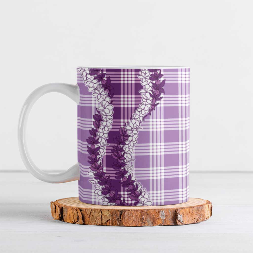Violet Hawaii Palaka Ceramic Mug Hawaiian Honohono Lei LT05 Violet - Polynesian Pride