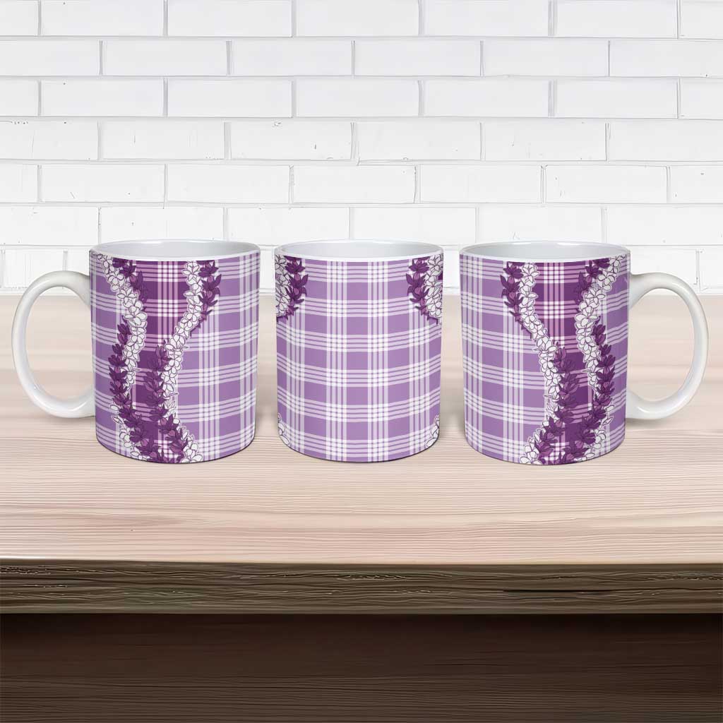 Violet Hawaii Palaka Ceramic Mug Hawaiian Honohono Lei LT05 - Polynesian Pride