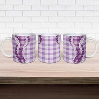 Violet Hawaii Palaka Ceramic Mug Hawaiian Honohono Lei LT05 - Polynesian Pride