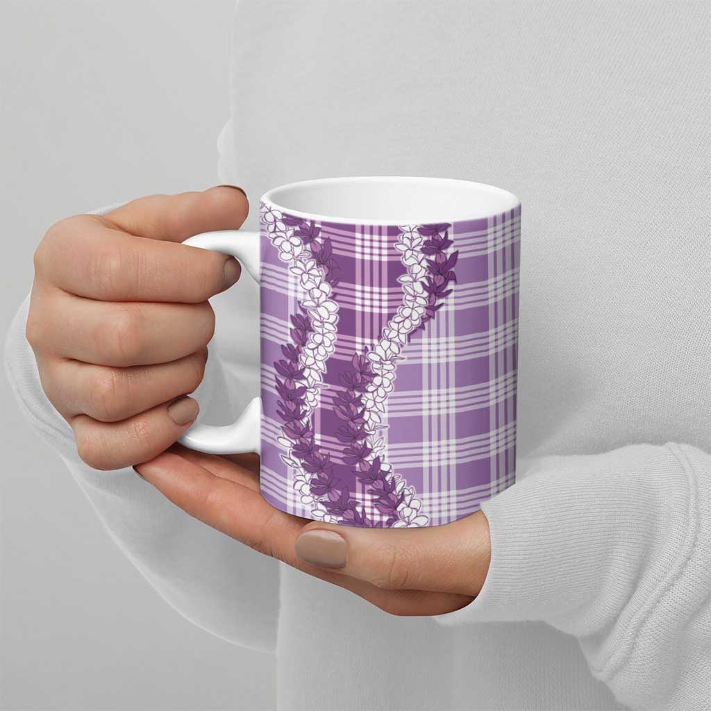 Violet Hawaii Palaka Ceramic Mug Hawaiian Honohono Lei LT05 - Polynesian Pride