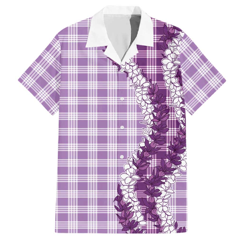 Violet Hawaii Palaka Family Matching Mermaid Dress and Hawaiian Shirt Hawaiian Honohono Lei