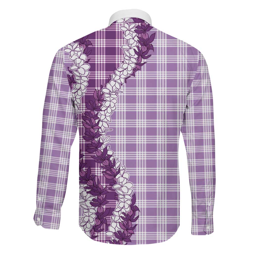 Violet Hawaii Palaka Family Matching Off Shoulder Short Dress and Hawaiian Shirt Hawaiian Honohono Lei