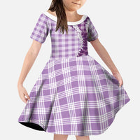 Violet Hawaii Palaka Family Matching Short Sleeve Bodycon Dress and Hawaiian Shirt Hawaiian Honohono Lei
