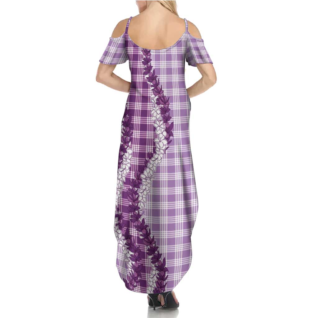 Violet Hawaii Palaka Family Matching Summer Maxi Dress and Hawaiian Shirt Hawaiian Honohono Lei