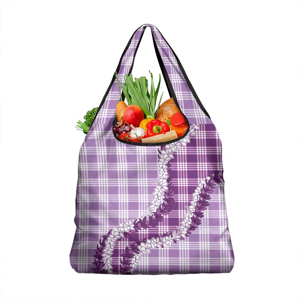 Violet Hawaii Palaka Grocery Bag Hawaiian Honohono Lei LT05 1-pack One Size Violet - Polynesian Pride