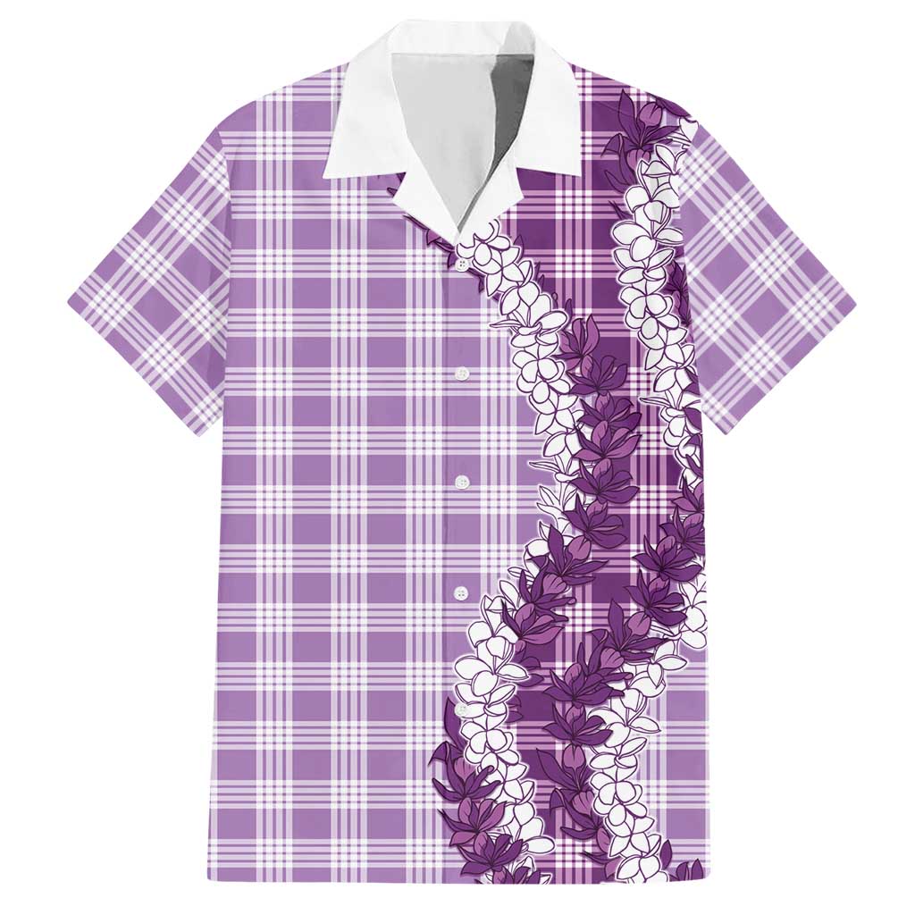 Violet Hawaii Palaka Hawaiian Shirt Hawaiian Honohono Lei