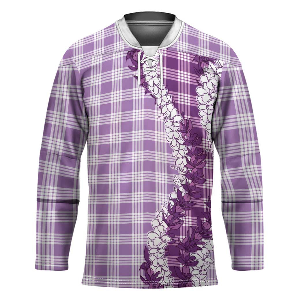 Violet Hawaii Palaka Hockey Jersey Hawaiian Honohono Lei LT05 Unisex Violet - Polynesian Pride