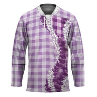 Violet Hawaii Palaka Hockey Jersey Hawaiian Honohono Lei LT05 Unisex Violet - Polynesian Pride
