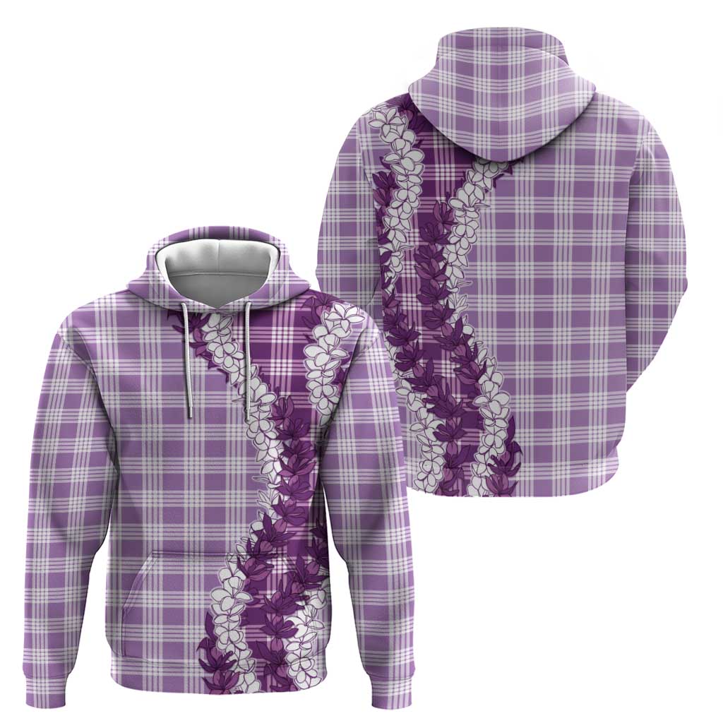 Violet Hawaii Palaka Hoodie Hawaiian Honohono Lei LT05 - Polynesian Pride