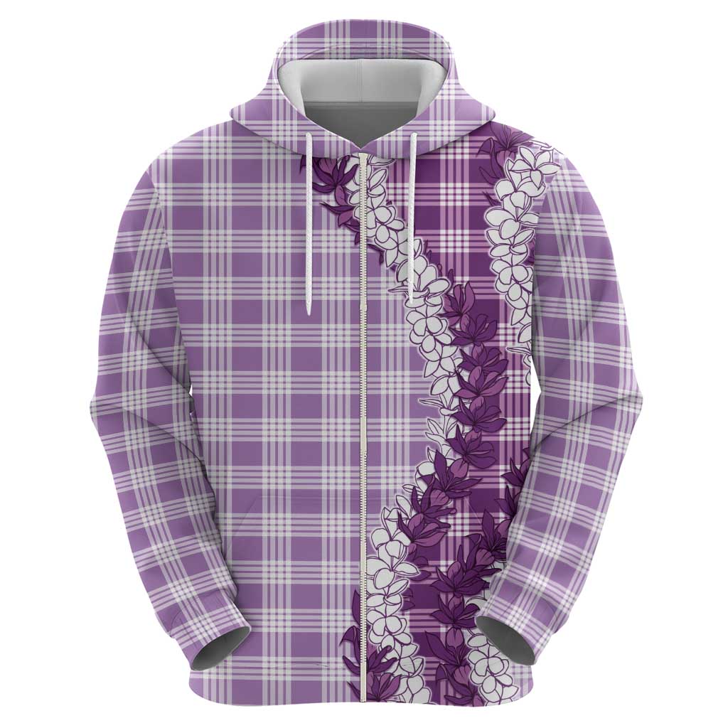 Violet Hawaii Palaka Hoodie Hawaiian Honohono Lei LT05 - Polynesian Pride