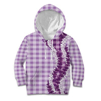 Violet Hawaii Palaka Kid Hoodie Hawaiian Honohono Lei LT05 Hoodie Violet - Polynesian Pride