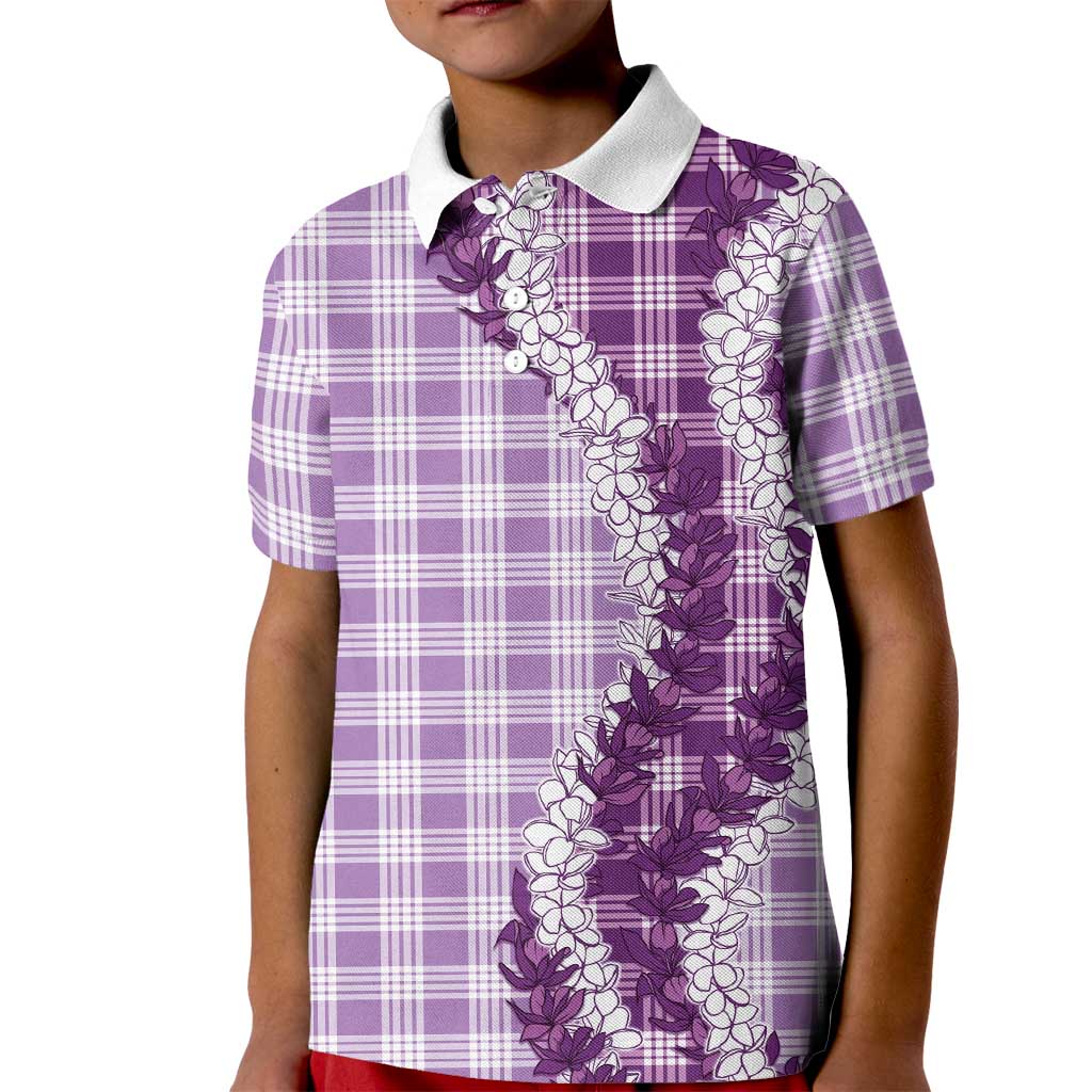 Violet Hawaii Palaka Kid Polo Shirt Hawaiian Honohono Lei