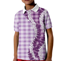 Violet Hawaii Palaka Kid Polo Shirt Hawaiian Honohono Lei