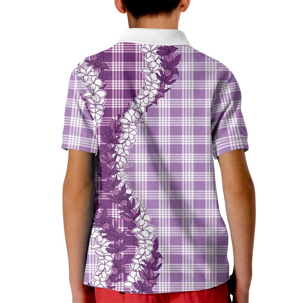 Violet Hawaii Palaka Kid Polo Shirt Hawaiian Honohono Lei