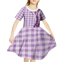 Violet Hawaii Palaka Kid Short Sleeve Dress Hawaiian Honohono Lei LT05 - Polynesian Pride