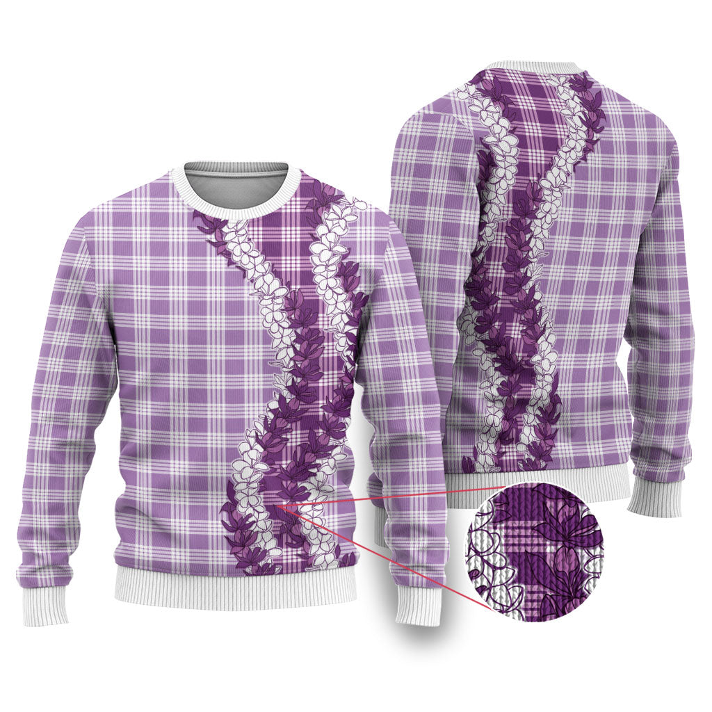 Violet Hawaii Palaka Ugly Christmas Sweater Hawaiian Honohono Lei LT05 Violet - Polynesian Pride