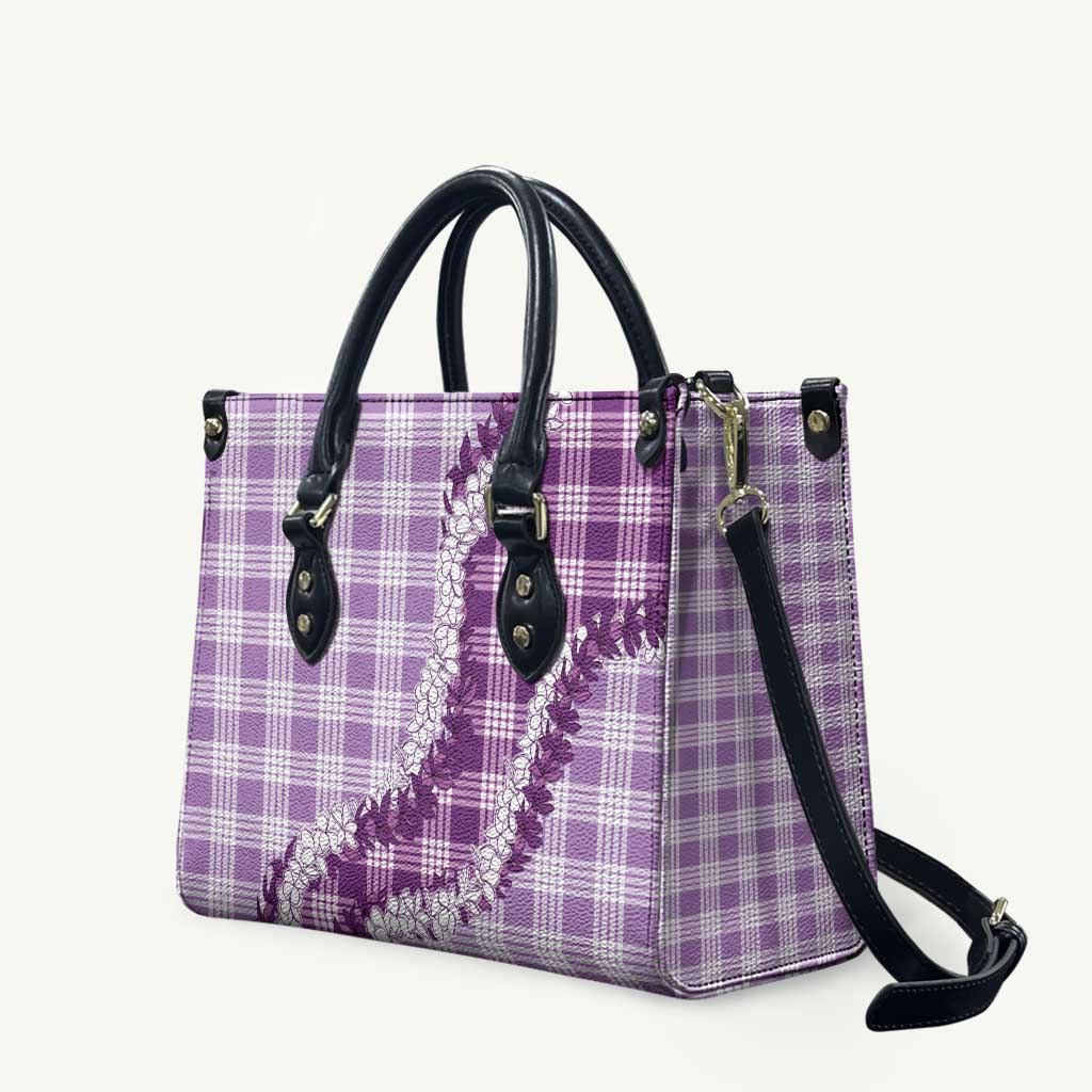 Violet Hawaii Palaka Leather Bag Hawaiian Honohono Lei LT05 Violet - Polynesian Pride