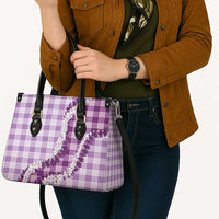 Violet Hawaii Palaka Leather Bag Hawaiian Honohono Lei LT05 - Polynesian Pride