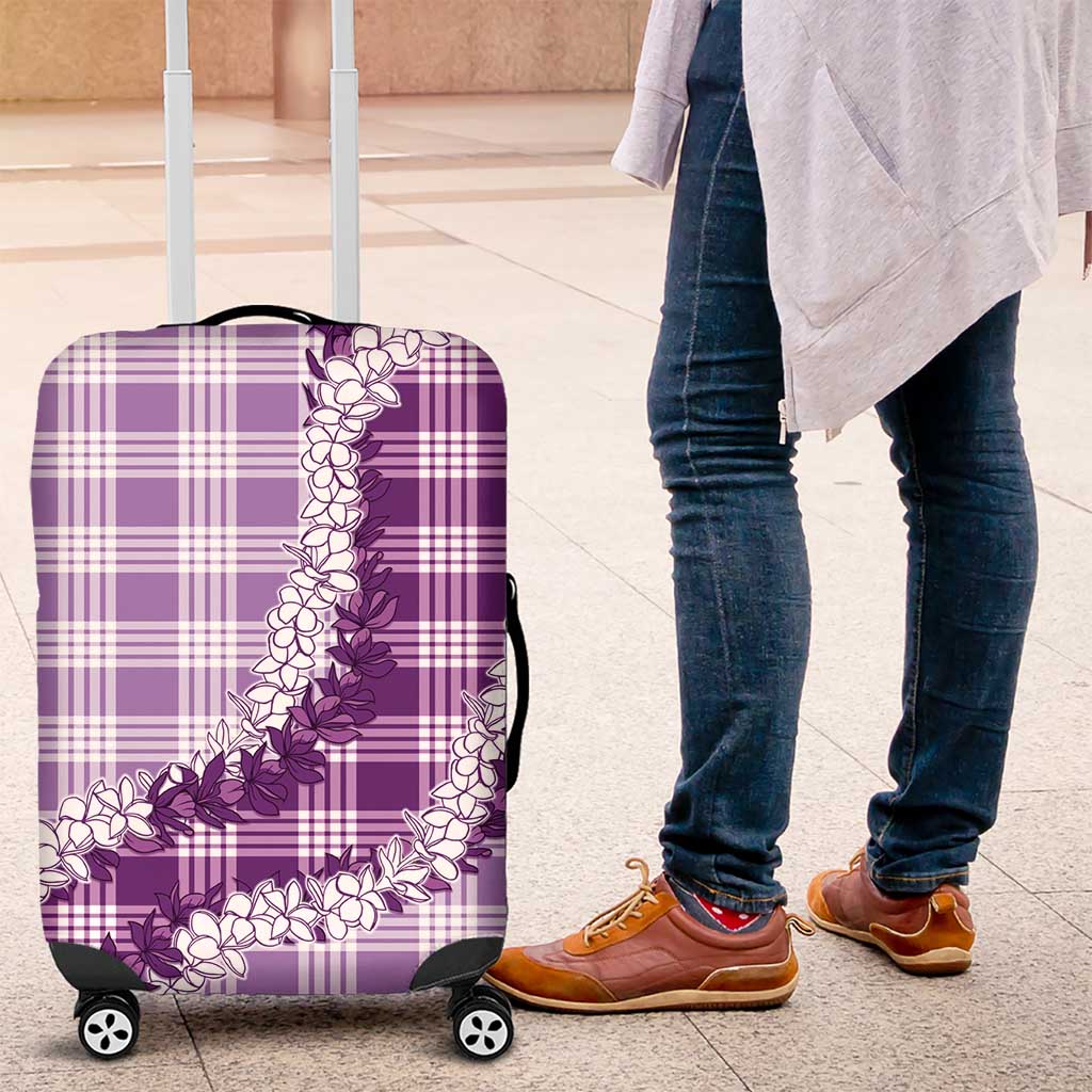 Violet Hawaii Palaka Luggage Cover Hawaiian Honohono Lei LT05 Violet - Polynesian Pride