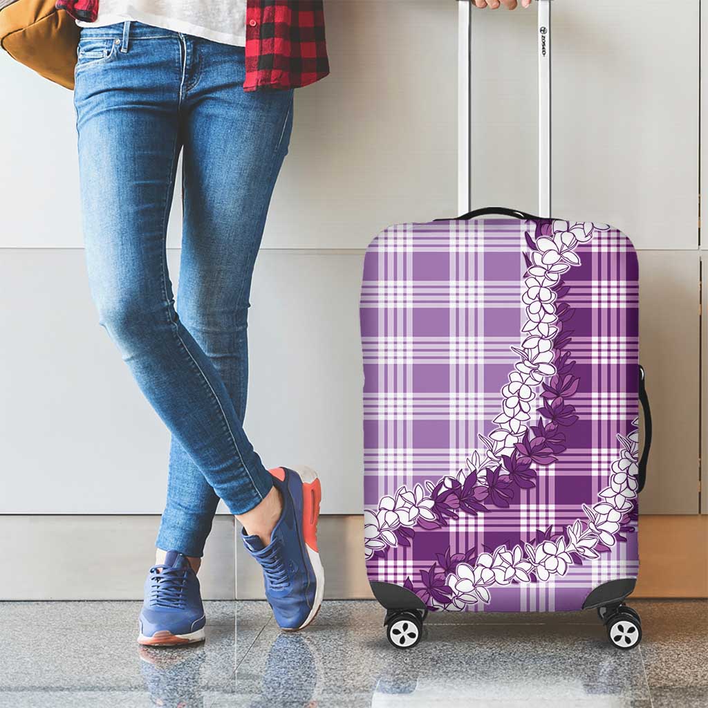 Violet Hawaii Palaka Luggage Cover Hawaiian Honohono Lei LT05 - Polynesian Pride