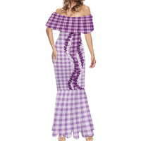 Violet Hawaii Palaka Mermaid Dress Hawaiian Honohono Lei LT05 - Polynesian Pride
