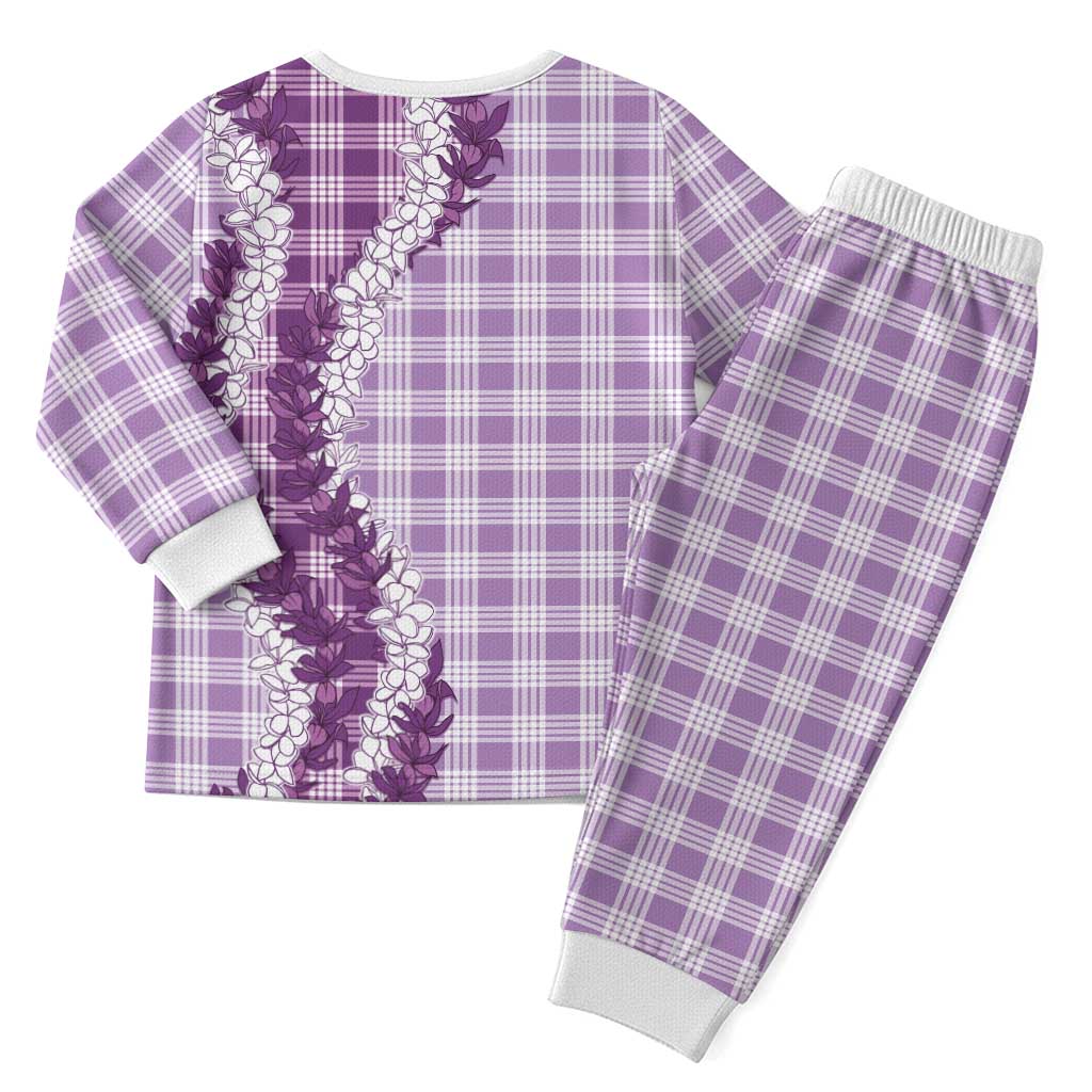 Violet Hawaii Palaka Pajama Set Hawaiian Honohono Lei LT05 - Polynesian Pride
