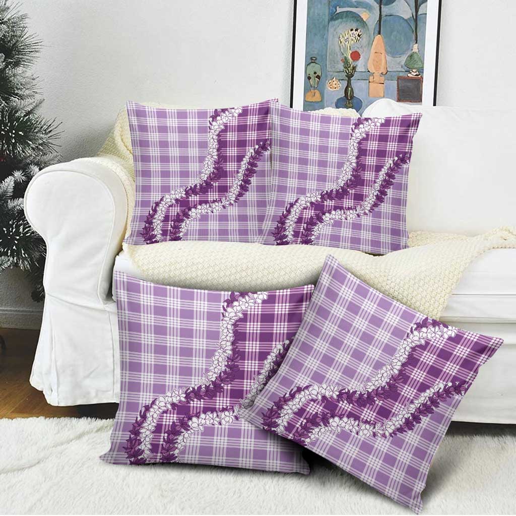 Violet Hawaii Palaka Pillow Cover Hawaiian Honohono Lei LT05 - Polynesian Pride