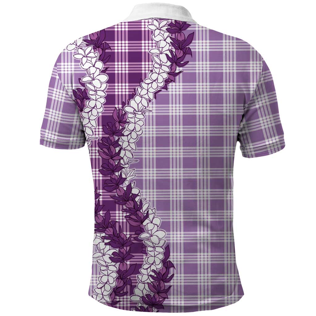 Violet Hawaii Palaka Polo Shirt Hawaiian Honohono Lei LT05 - Polynesian Pride