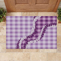 Violet Hawaii Palaka Rubber Doormat Hawaiian Honohono Lei LT05 Violet - Polynesian Pride