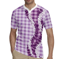 Violet Hawaii Palaka Rugby Jersey Hawaiian Honohono Lei LT05 - Polynesian Pride