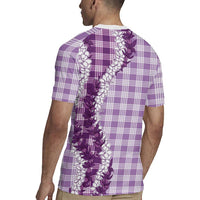 Violet Hawaii Palaka Rugby Jersey Hawaiian Honohono Lei LT05 - Polynesian Pride