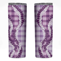 Violet Hawaii Palaka Skinny Tumbler Hawaiian Honohono Lei LT05 Violet - Polynesian Pride