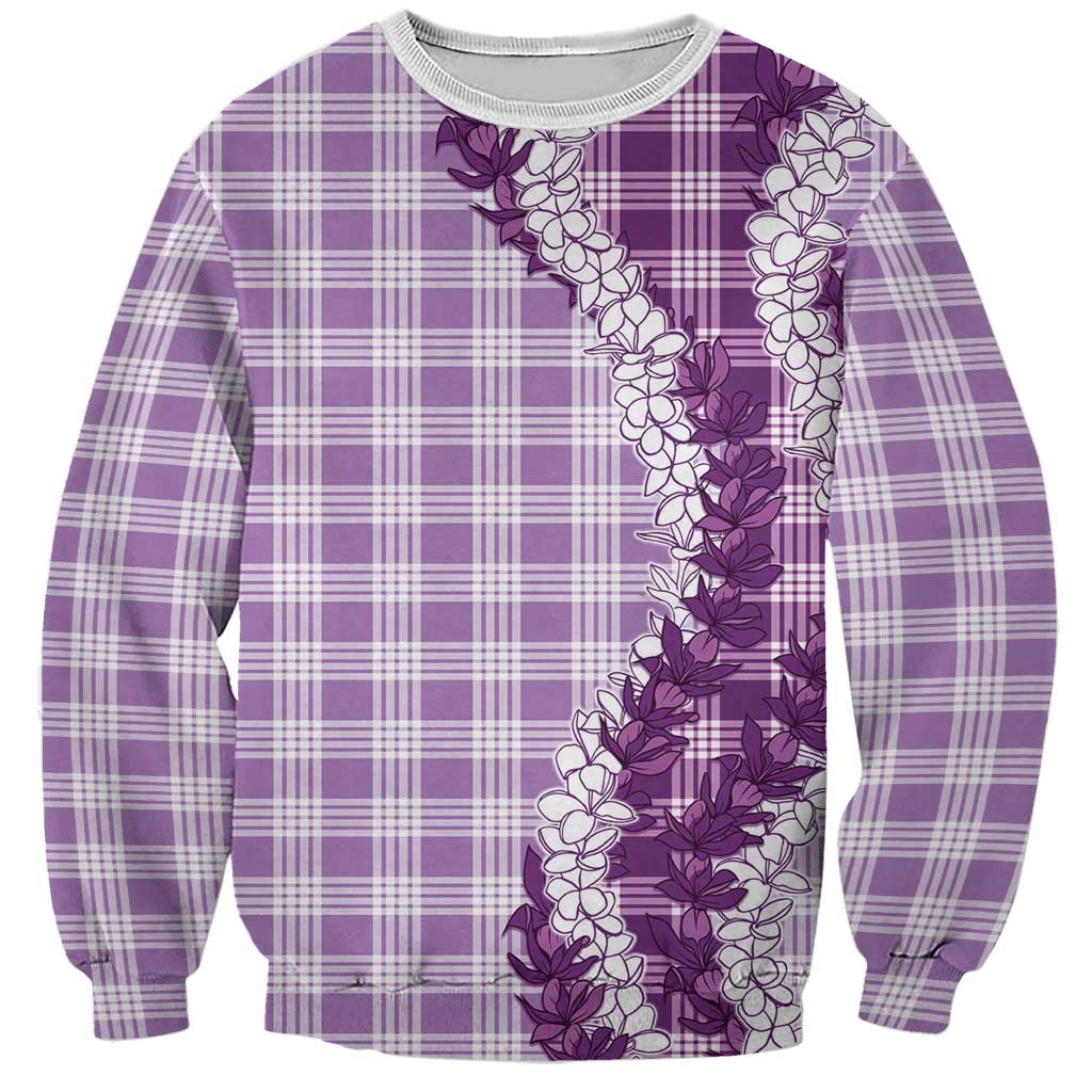 Violet Hawaii Palaka Sweatshirt Hawaiian Honohono Lei LT05 Unisex Violet - Polynesian Pride