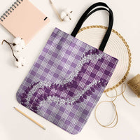 Violet Hawaii Palaka Tote Bag Hawaiian Honohono Lei LT05 Black Strap One Size Violet - Polynesian Pride
