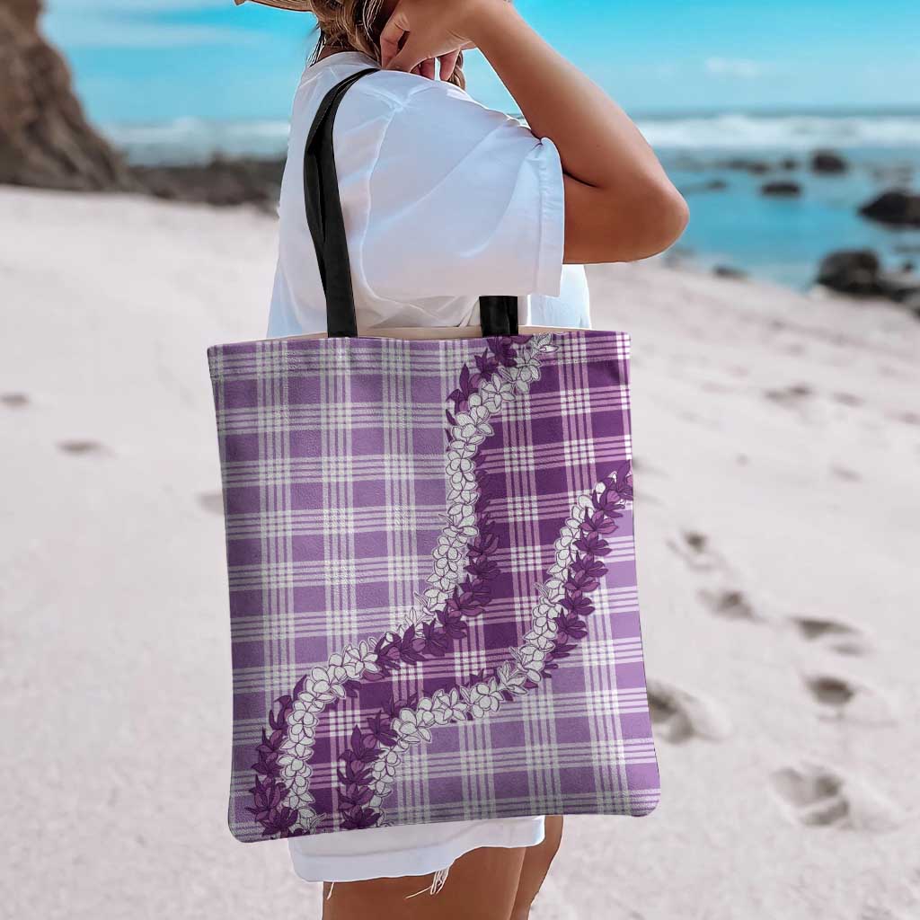 Violet Hawaii Palaka Tote Bag Hawaiian Honohono Lei LT05 - Polynesian Pride