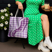 Violet Hawaii Palaka Tote Bag Hawaiian Honohono Lei LT05 - Polynesian Pride