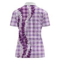 Violet Hawaii Palaka Women Polo Shirt Hawaiian Honohono Lei LT05 - Polynesian Pride