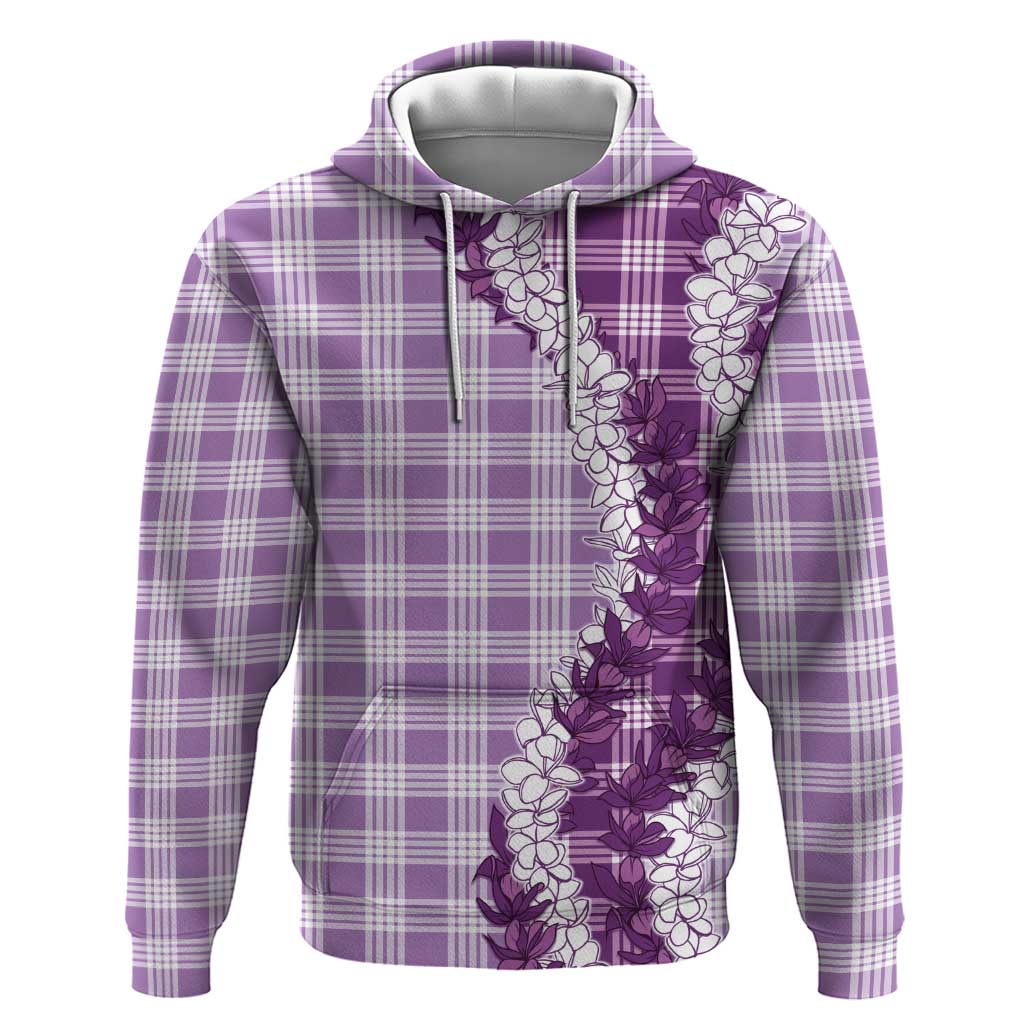 Violet Hawaii Palaka Zip Hoodie Hawaiian Honohono Lei LT05 Pullover Hoodie Violet - Polynesian Pride