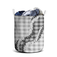 Gray Hawaii Palaka Laundry Basket Hawaiian Honohono Lei LT05 - Polynesian Pride