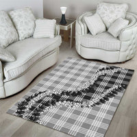Gray Hawaii Palaka Area Rug Hawaiian Honohono Lei LT05 - Polynesian Pride