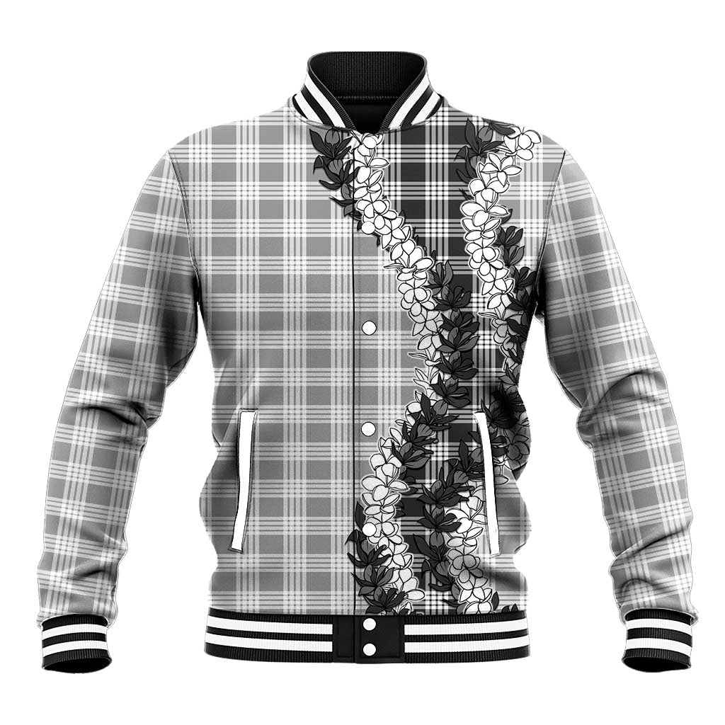 Gray Hawaii Palaka Baseball Jacket Hawaiian Honohono Lei
